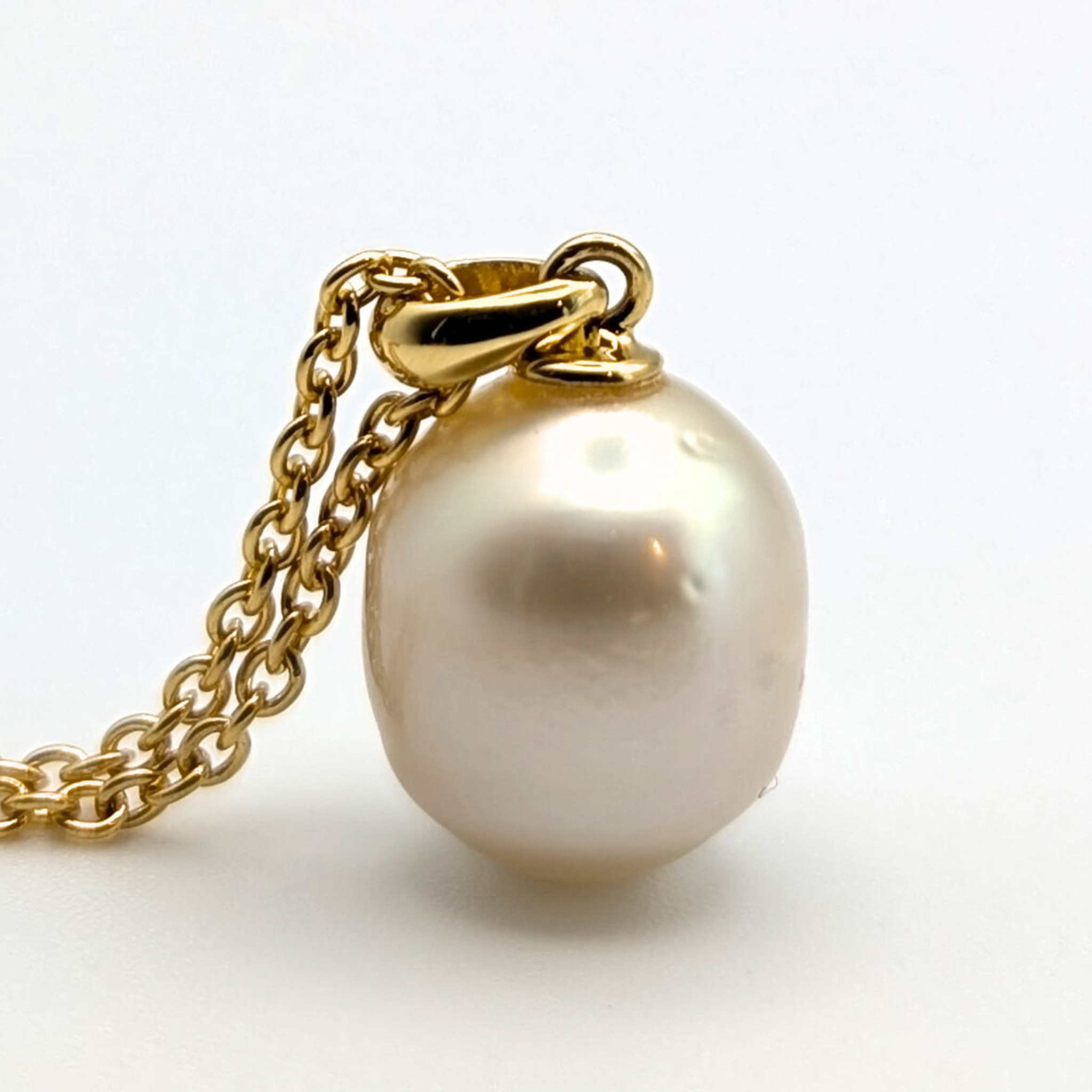 OPALINE 11mm Gold South Sea Pearl Pendant Necklace - view 5