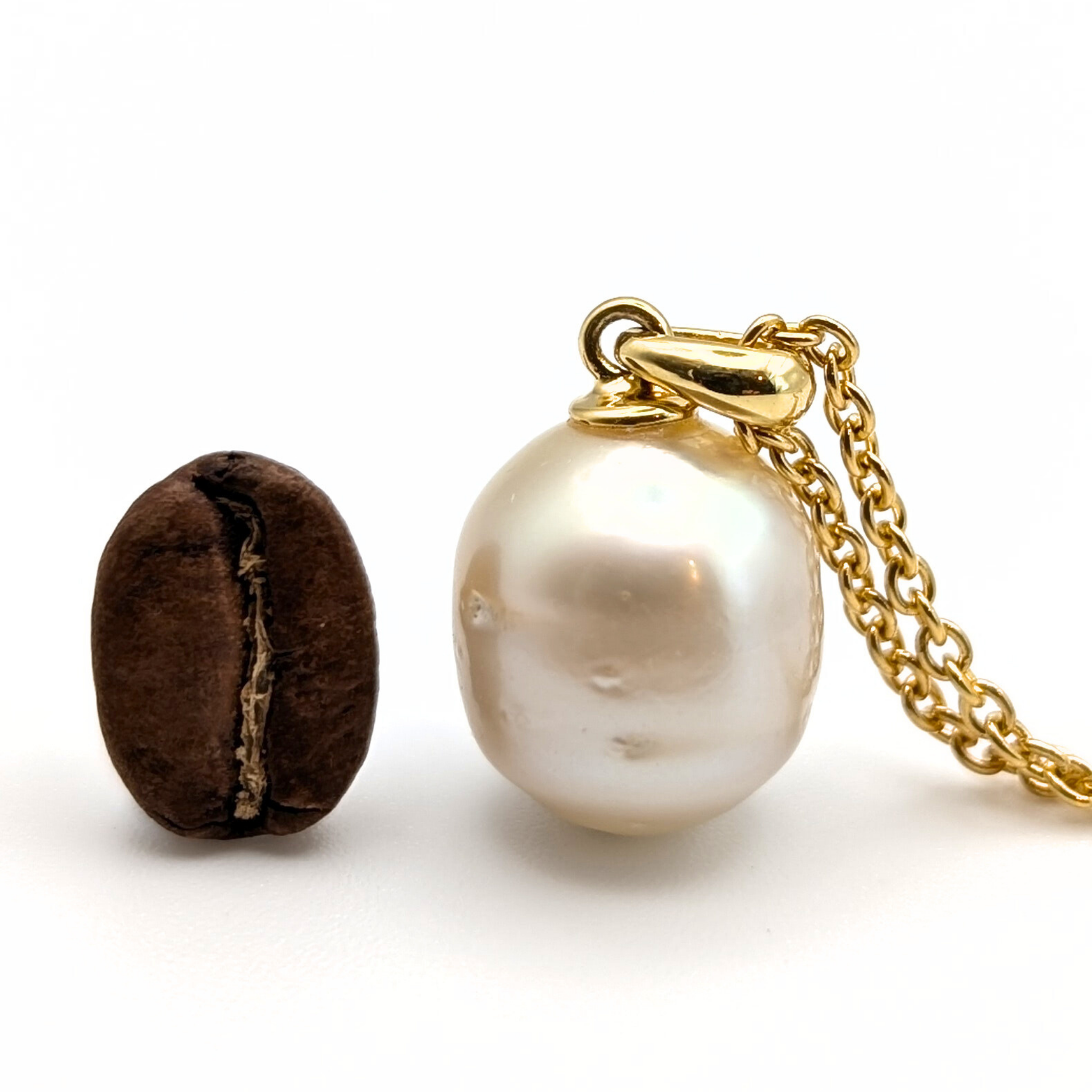 OPALINE 11mm Gold South Sea Pearl Pendant Necklace - view 8