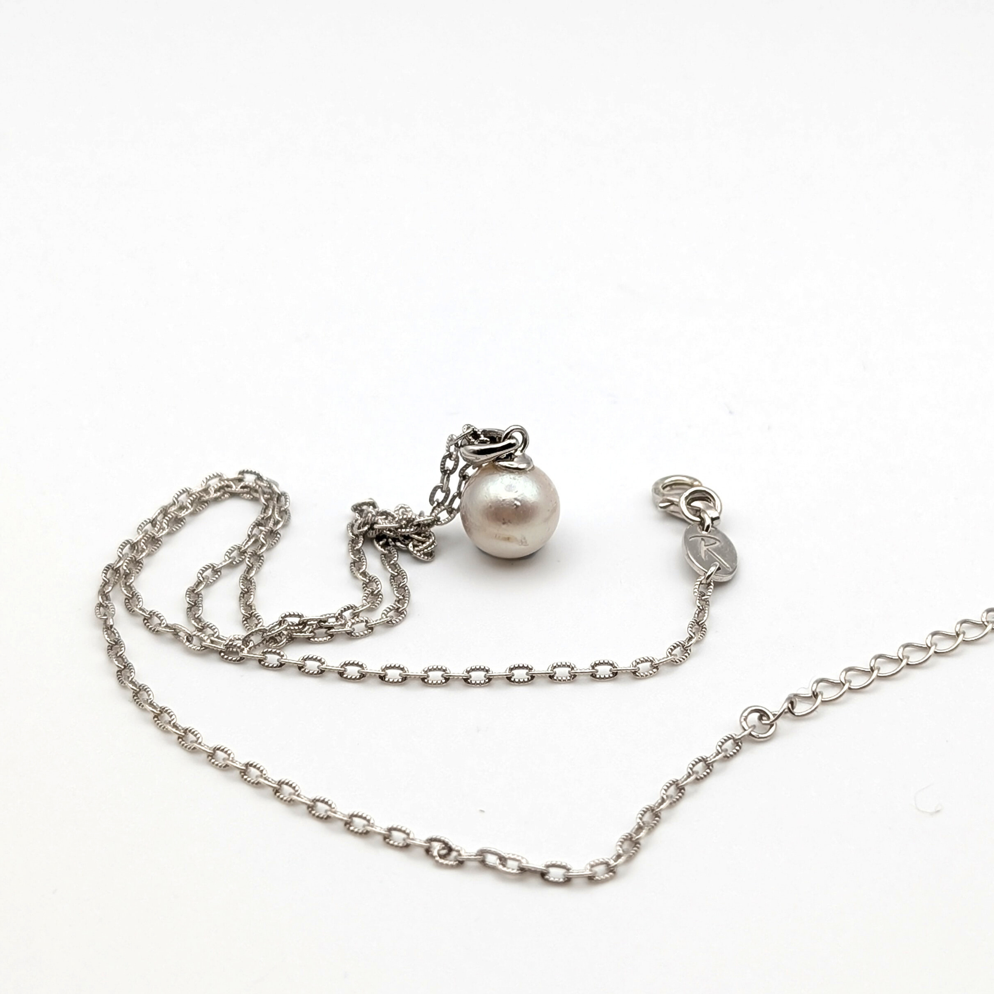 ORB Elegant Silver South Sea Pearl Pendant Necklace