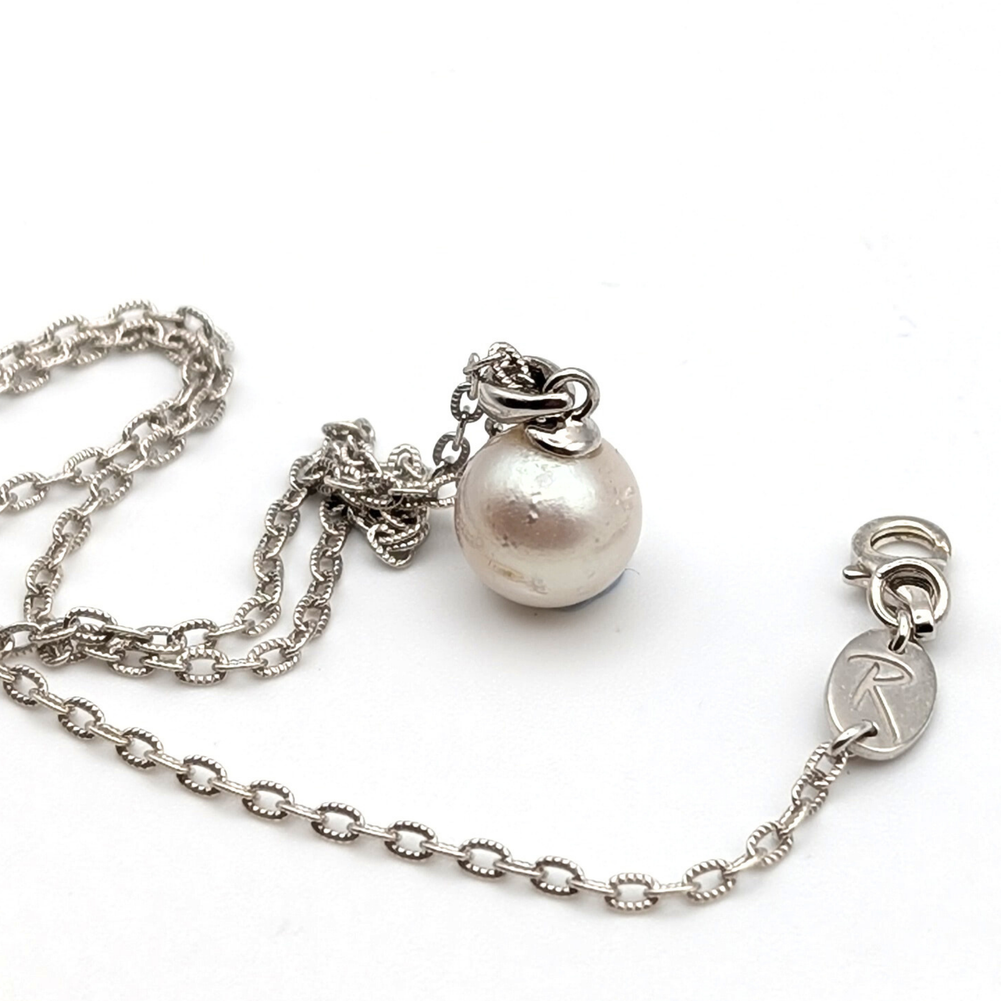 ORB Elegant Silver South Sea Pearl Pendant Necklace