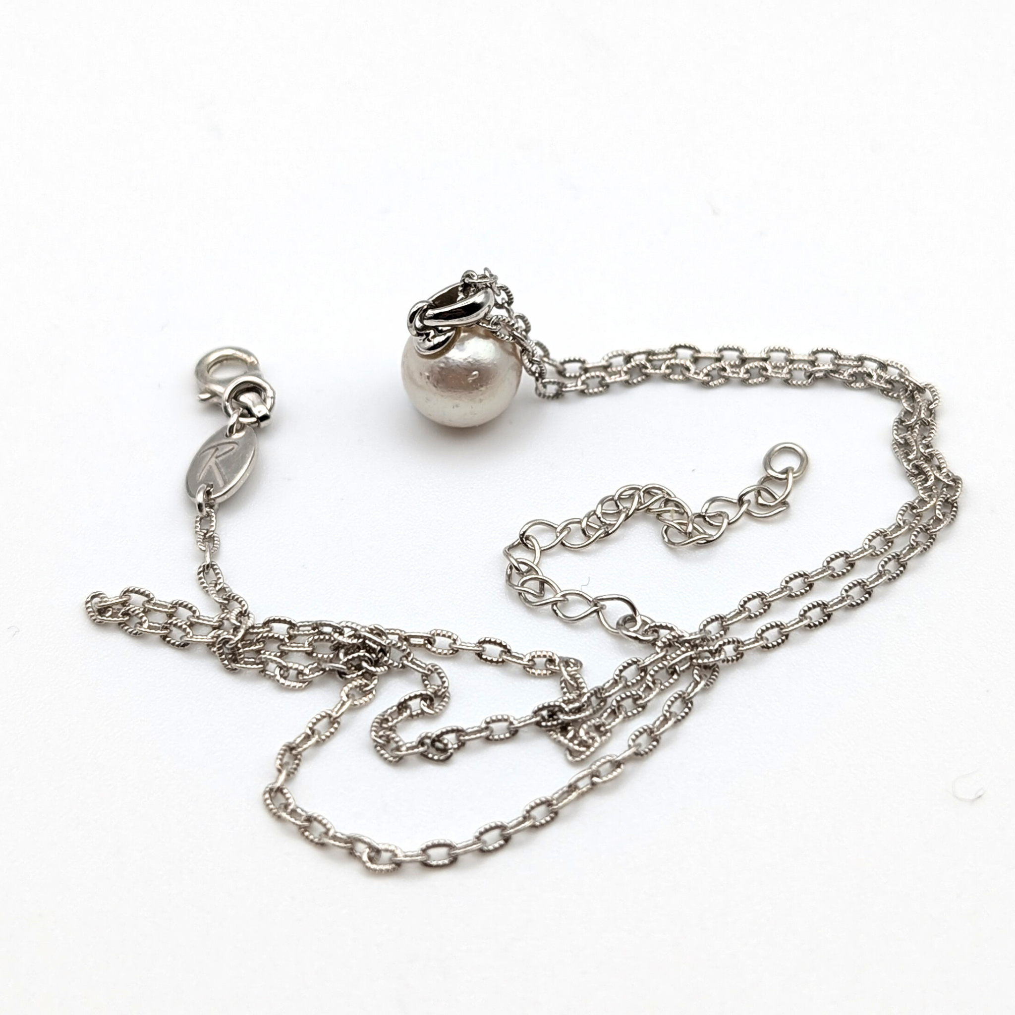 ORB 9mm Silver South Sea Pearl Pendant Necklace - view 7
