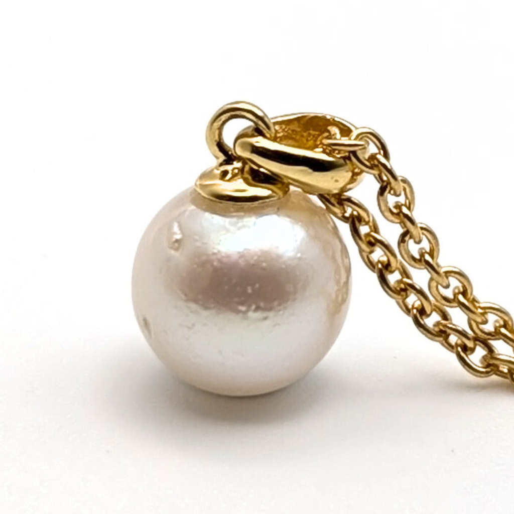 FLUSH 9mm White South Sea Pearl Pendant Necklace - view 9