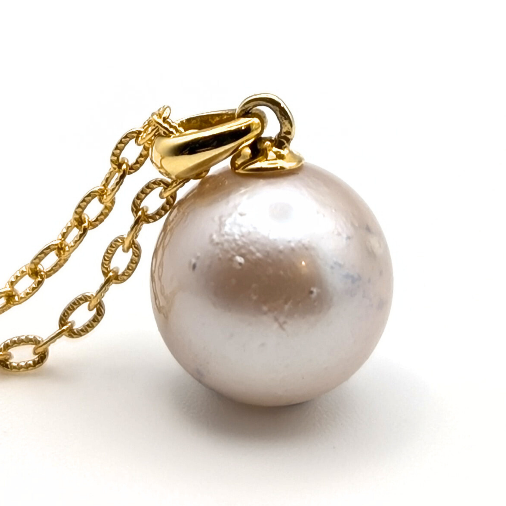 MUSE 12mm Pink South Sea Pearl Pendant Necklace - view 5