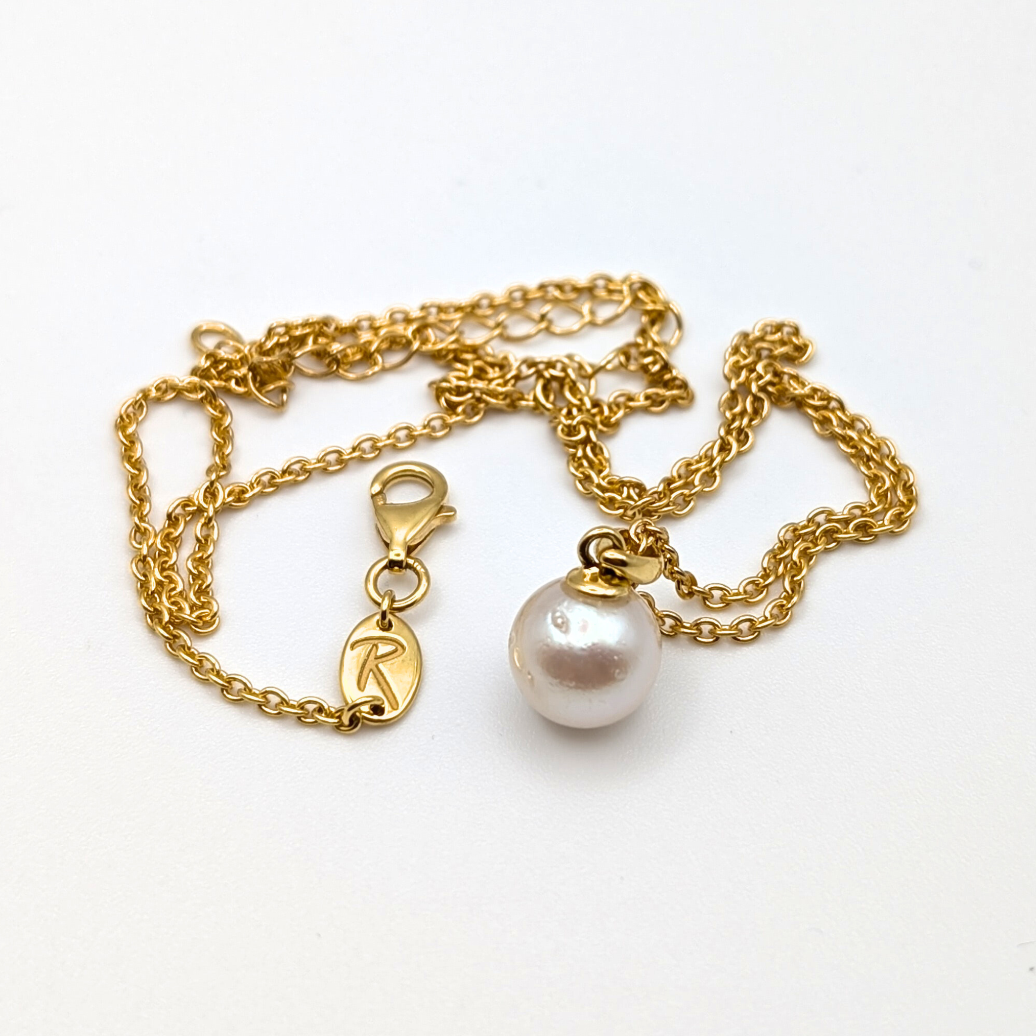 FLUSH 9mm White South Sea Pearl Pendant Necklace - view 5