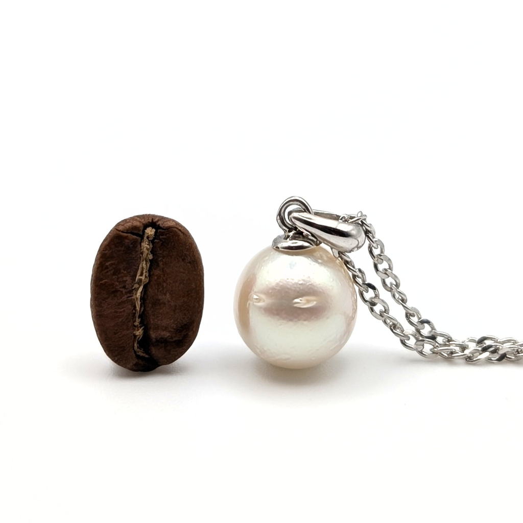 QUICKSILVER 9mm Silver South Sea Pearl Pendant Necklace