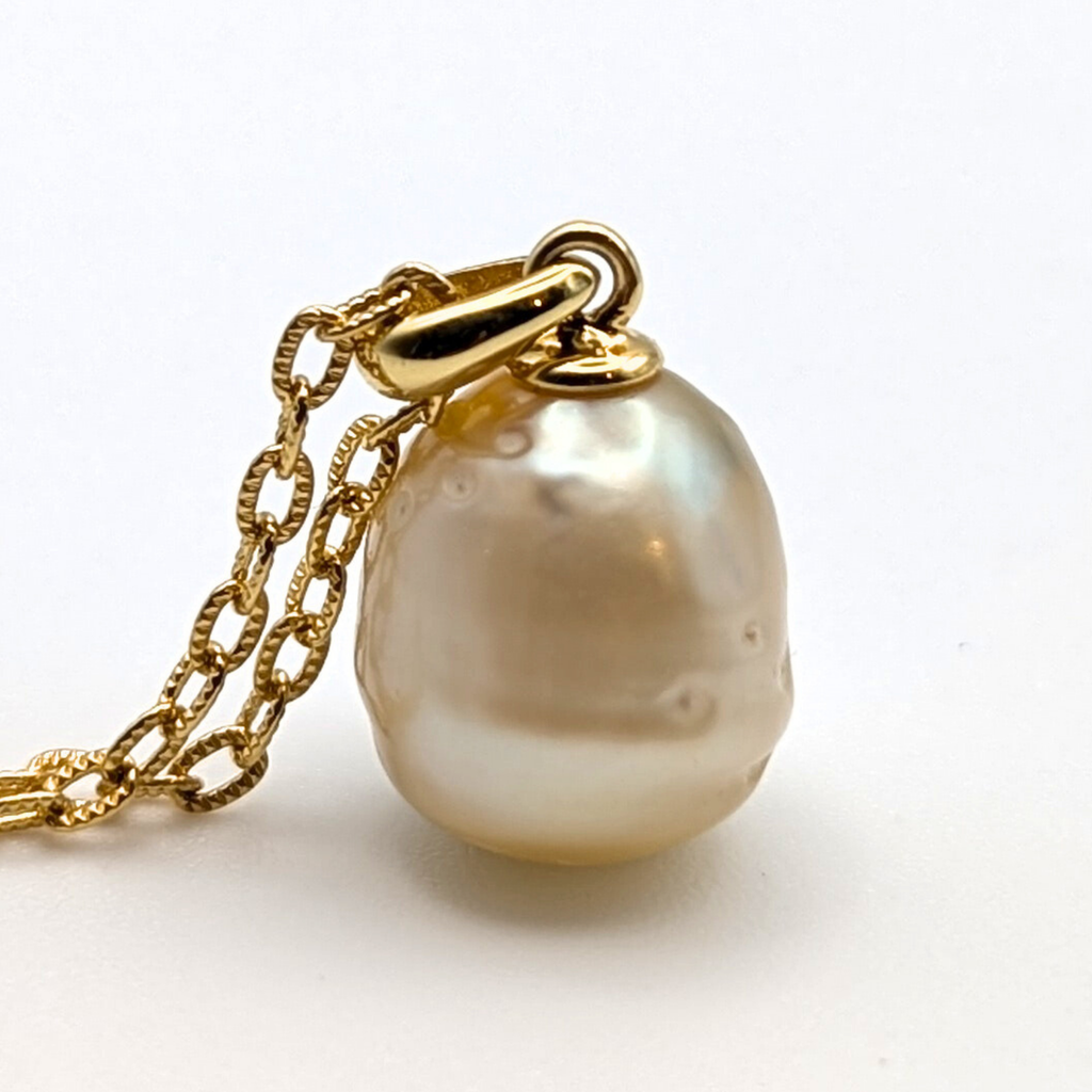 ORLA 11mm Golden South Sea Pearl Pendant Necklace - view 5