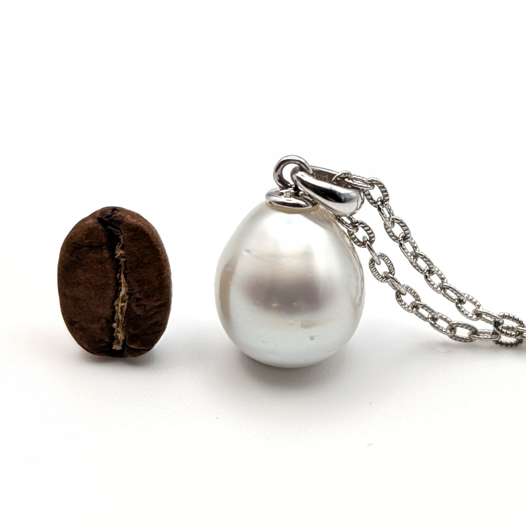 LUMINARA 11mm Silver South Sea Pearl Pendant Necklace - view 6