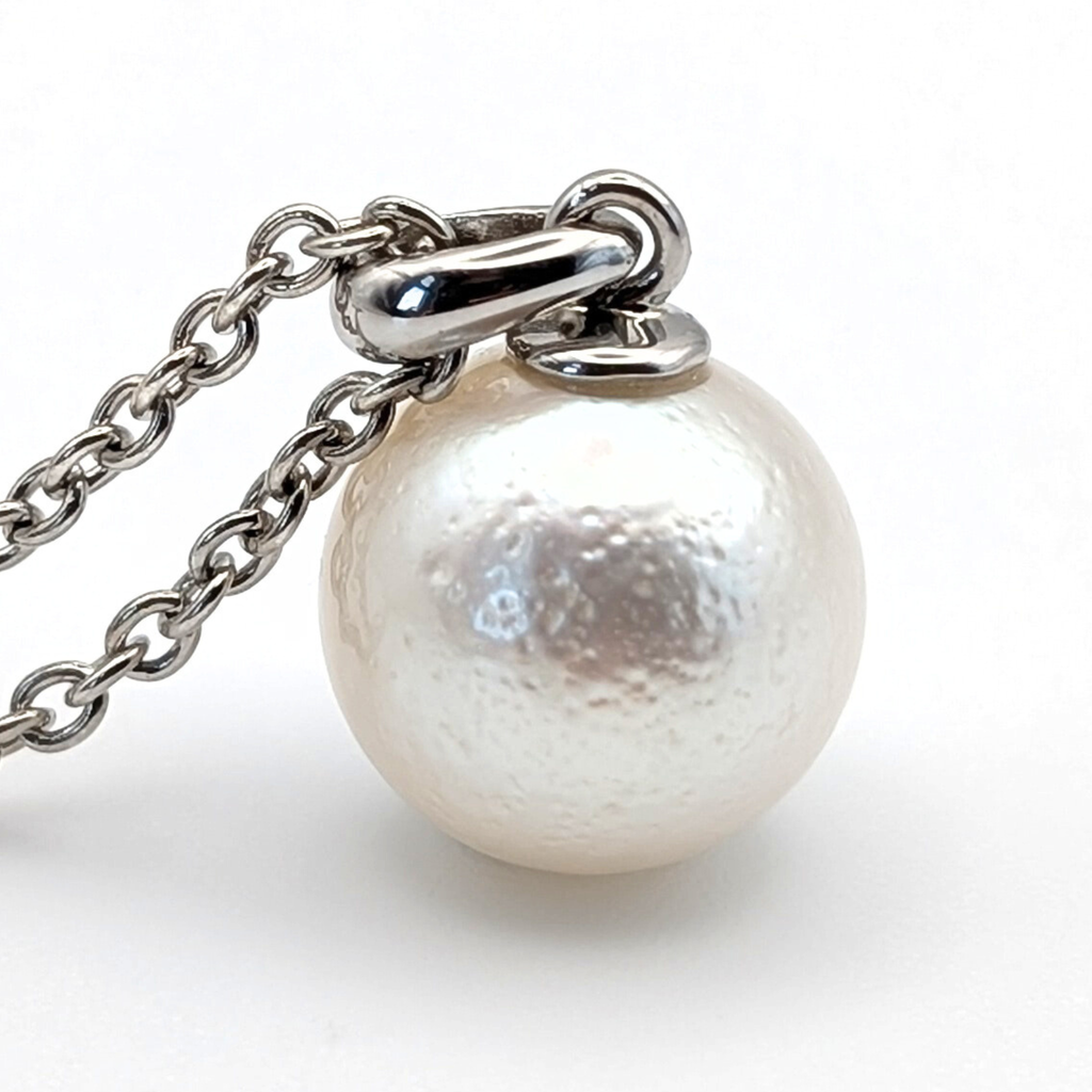 VIVA 10mm White South Sea Pearl Pendant Necklace - view 4