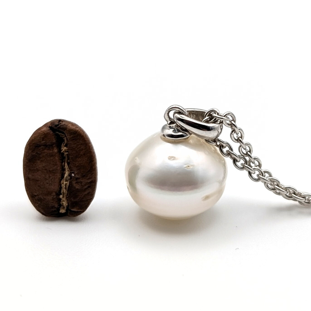 ELLIPSE 12mm White South Sea Pearl Pendant Necklace - view 8
