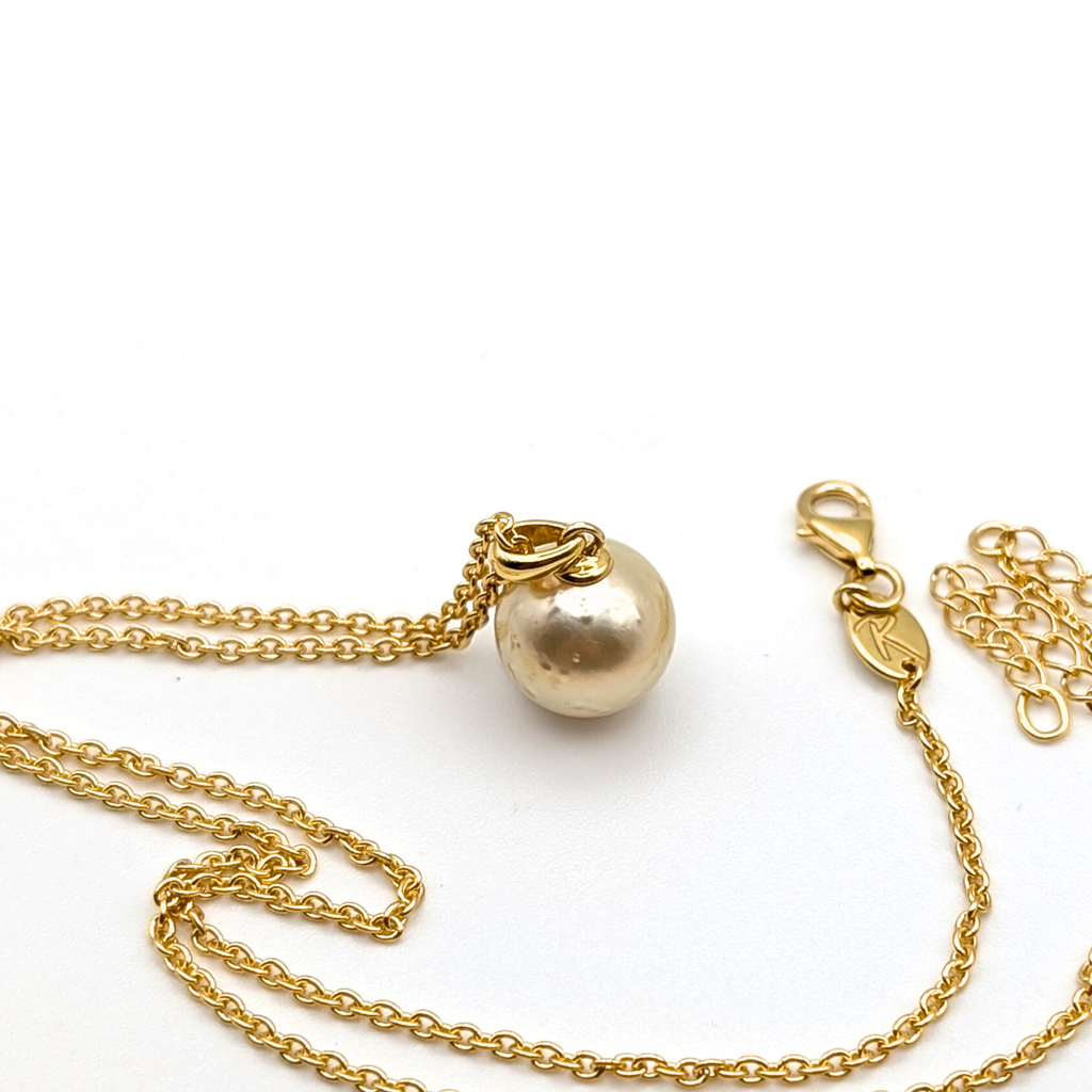 HALO 11mm Pale Gold South Sea Pearl Pendant Necklace - view 5