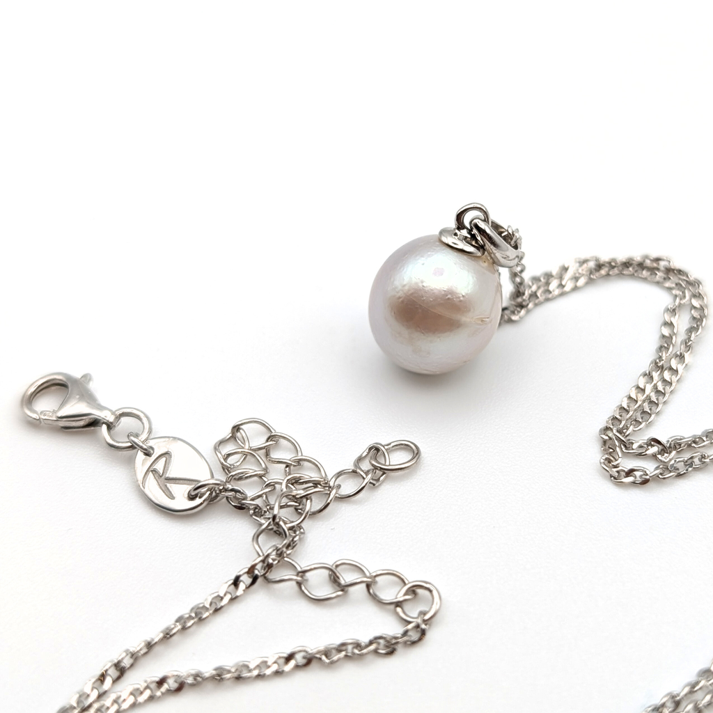 HAZE 10mm White South Sea Pearl Pendant Necklace - view 5