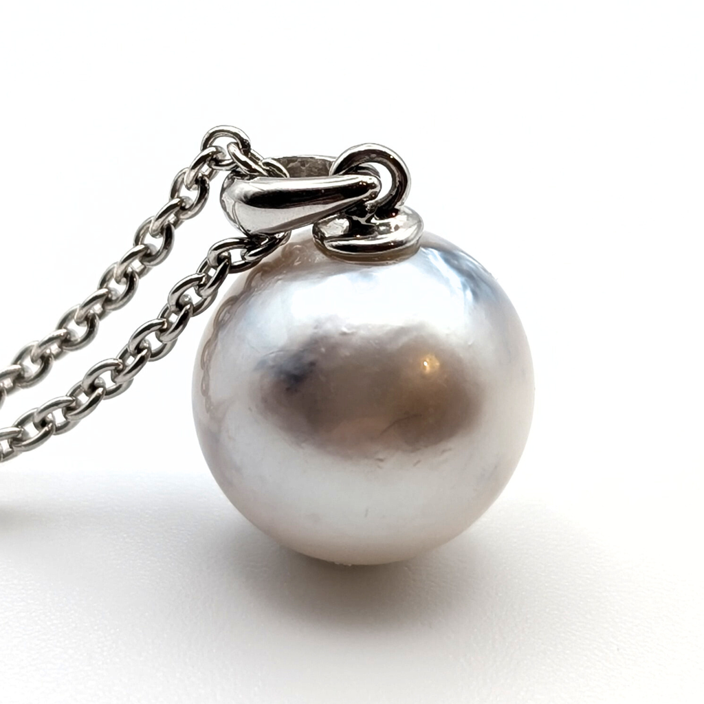 SERRA 12mm White South Sea Pearl Pendant Necklace - view 5