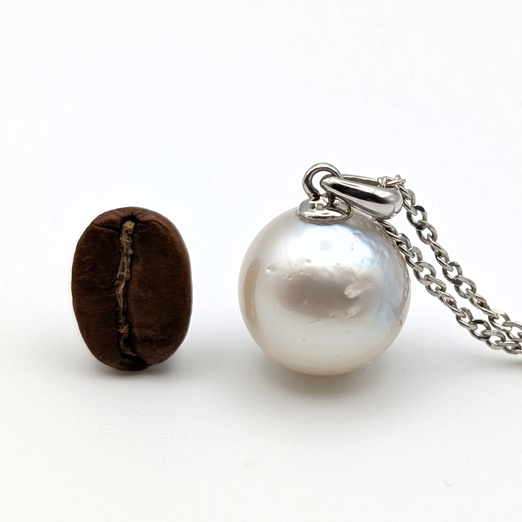NOCTURNE 12mm Silver South Sea Pearl Pendant Necklace - view 8