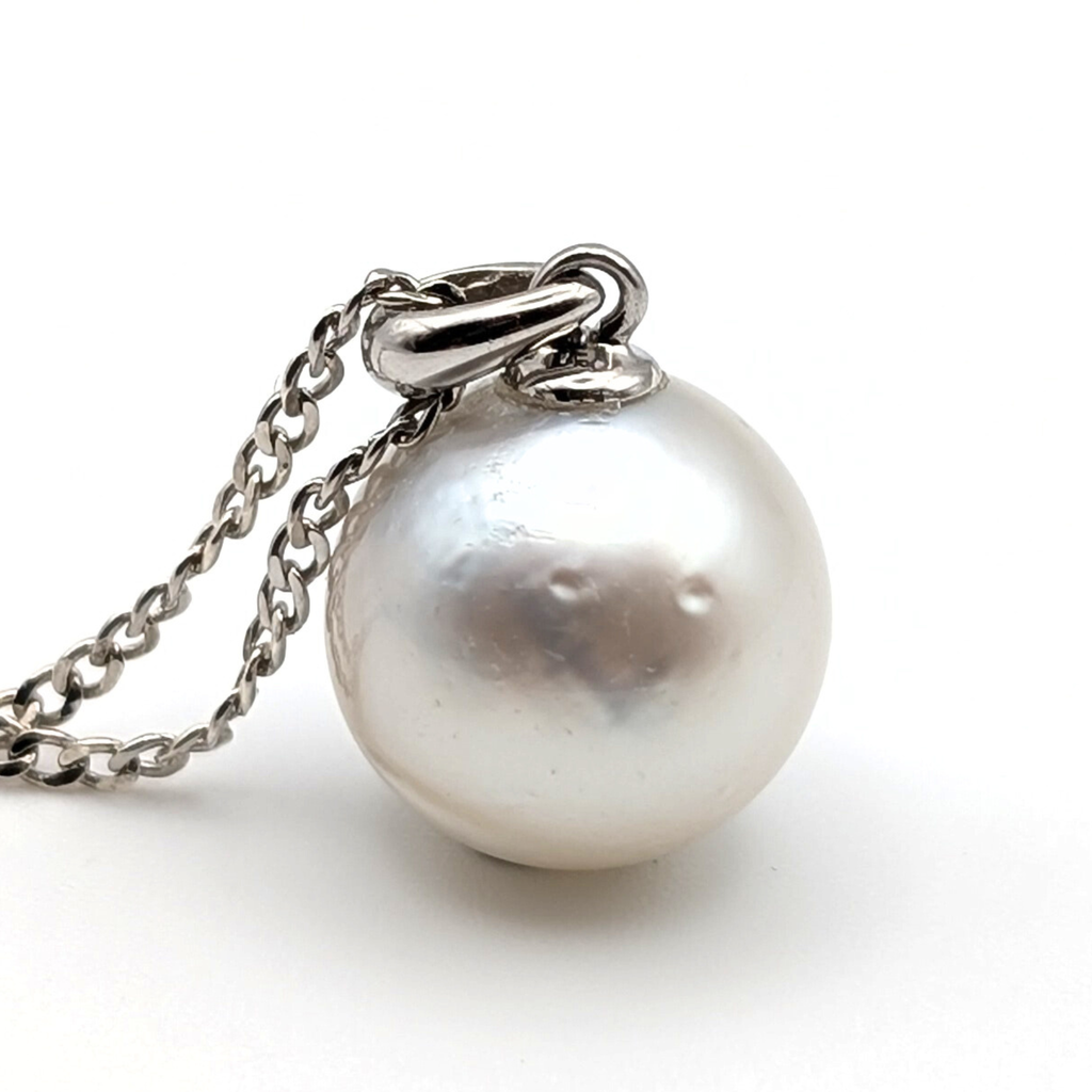 NOCTURNE 12mm Silver South Sea Pearl Pendant Necklace - view 5