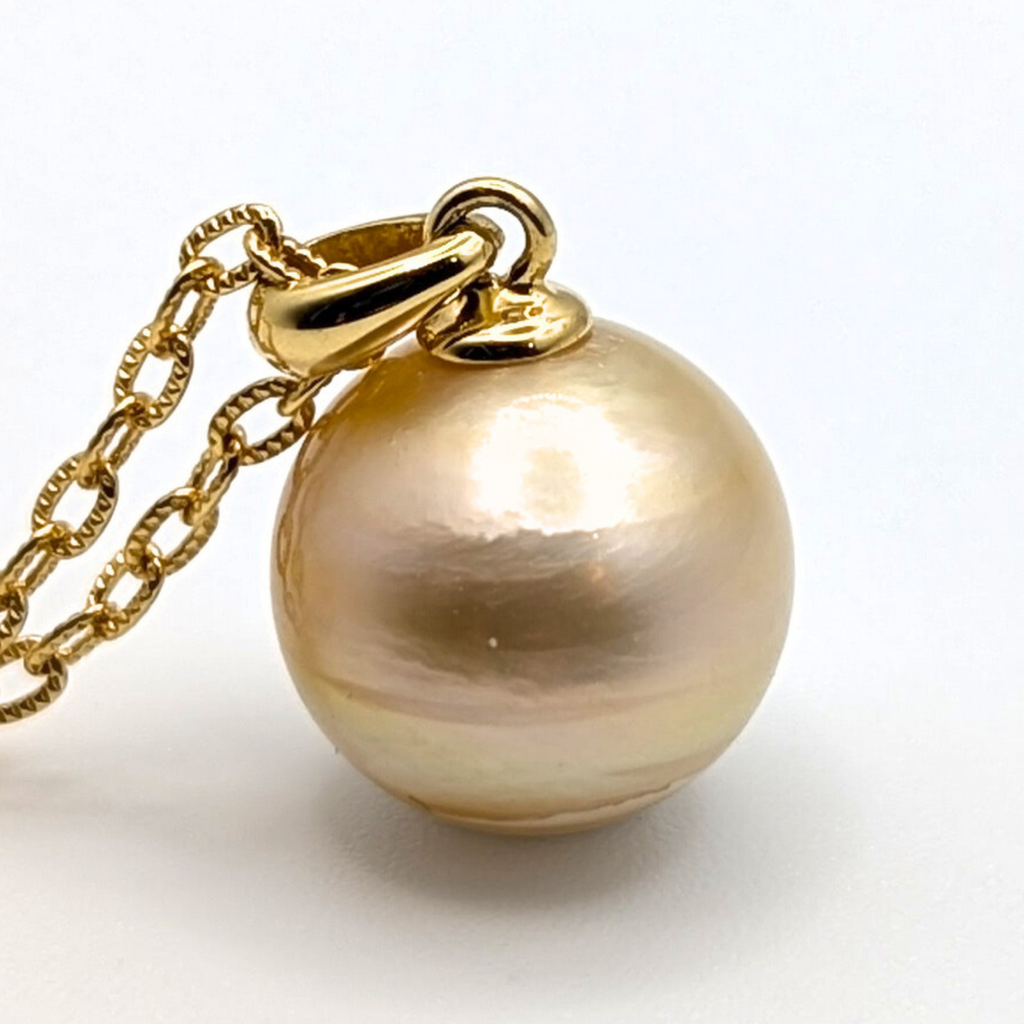 MARMO d’ORO 11mm Golden South Sea Pearl Pendant Necklace - view 5