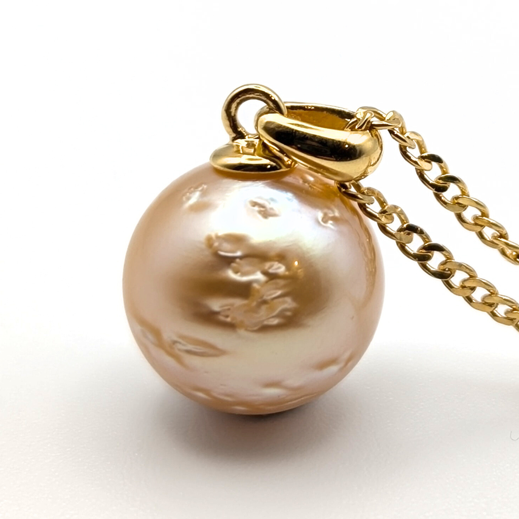 NATURA 11mm Golden South Sea Pearl Pendant Necklace