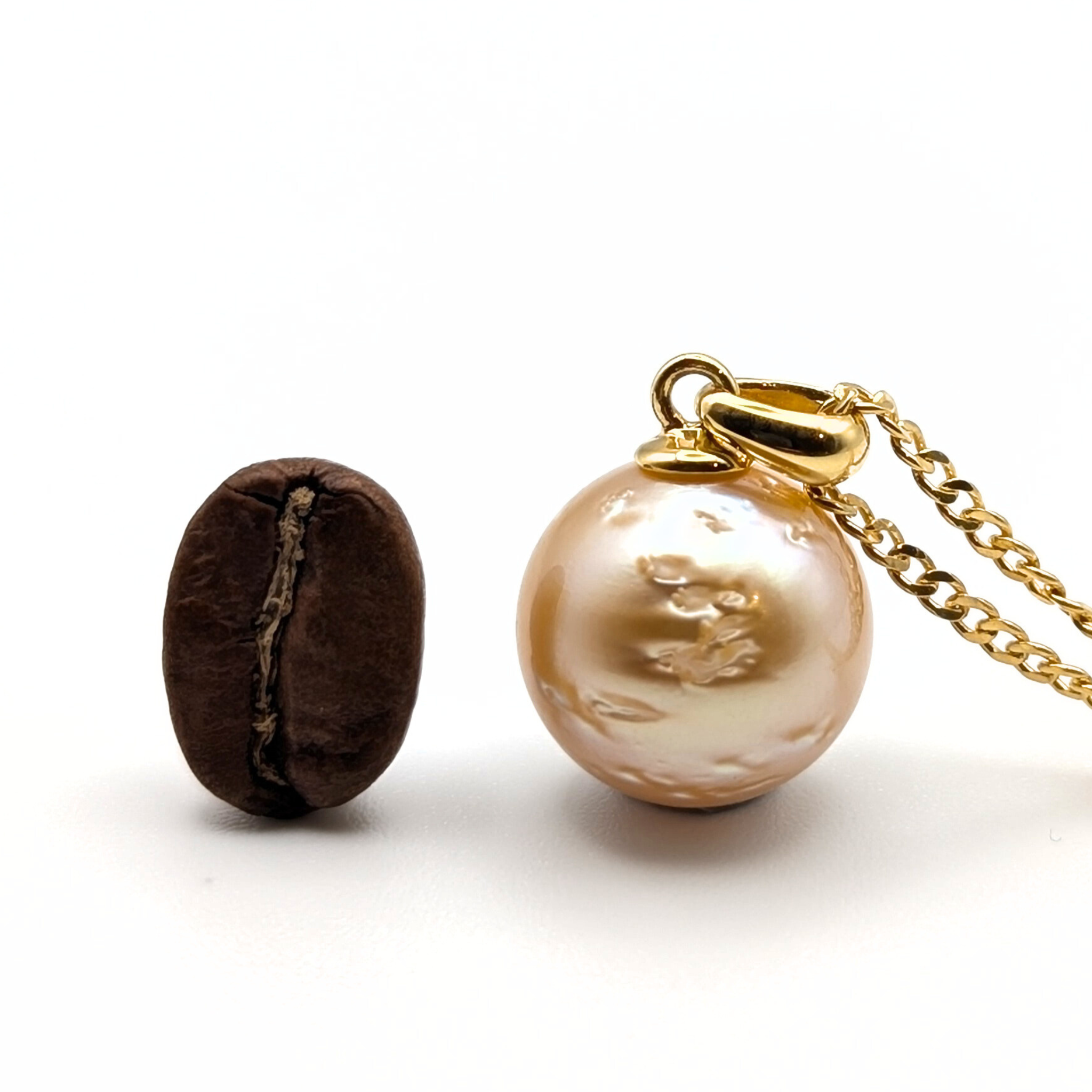 NATURA 11mm Golden South Sea Pearl Pendant Necklace - view 8