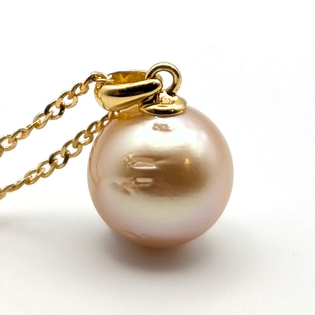 NATURA 11mm Golden South Sea Pearl Pendant Necklace - view 5