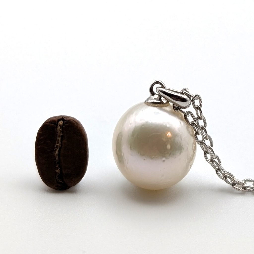 SILVERSONG 13mm Silver South Sea Pearl Pendant Necklace - view 8