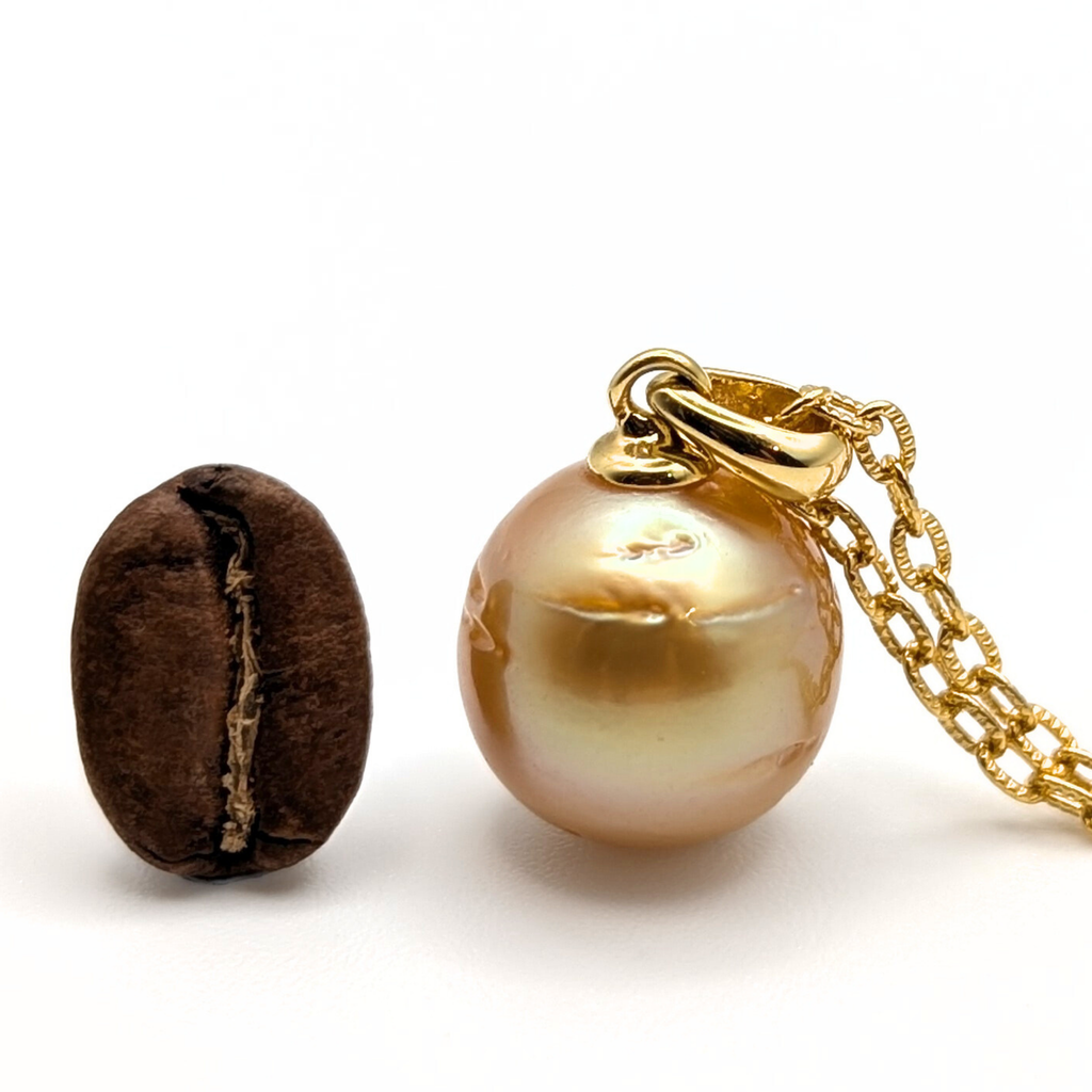 SOLARA 11mm Gold South Sea Pearl Pendant Necklace - view 8