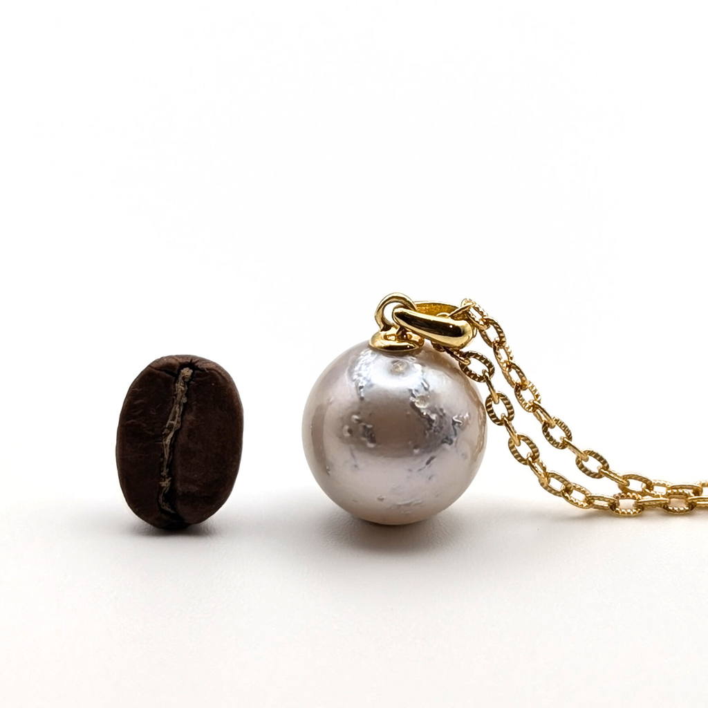 LIGHTNING 12mm Silver-Pink South Sea Pearl Pendant Necklace