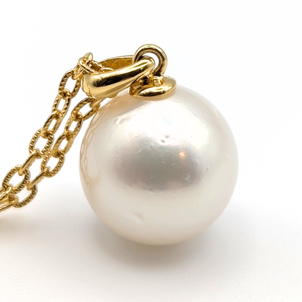 ROSALINE 12mm White South Sea Pearl Pendant Necklace - view 6