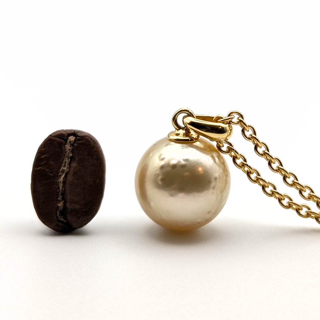 HALO 11mm Pale Gold South Sea Pearl Pendant Necklace - view 6