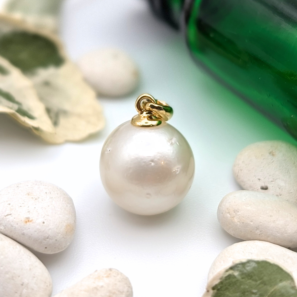WHISPER 12mm White South Sea Pearl Pendant Necklace - view 2