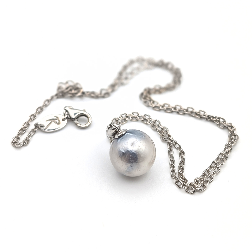 MORGANA 12mm Silver South Sea Pearl Pendant Necklace