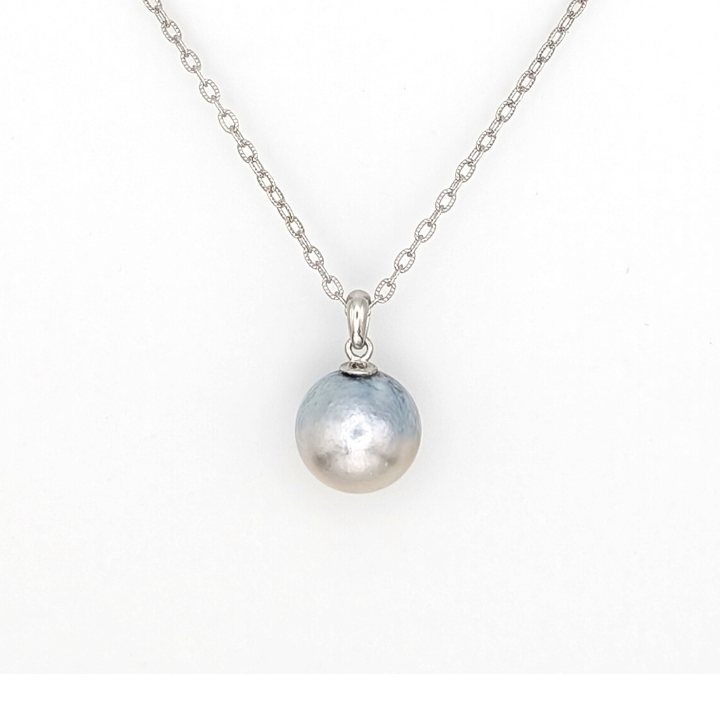ECLIPSE Silver Blue South Sea Pearl Pendant Necklace