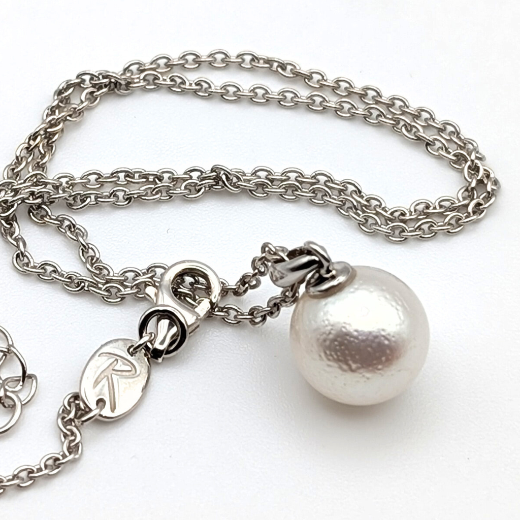 VIVA 10mm White South Sea Pearl Pendant Necklace - view 3
